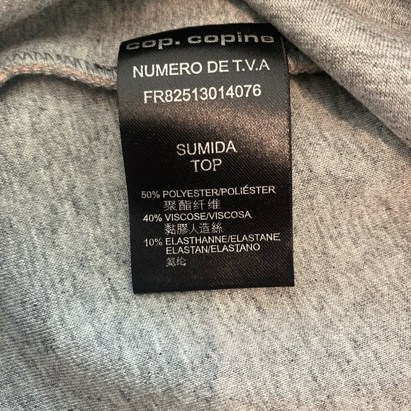 Cop Copine Sumida Neoprene Side Zipper Top Y2K Peach/Gray - Picture 12 of 14
